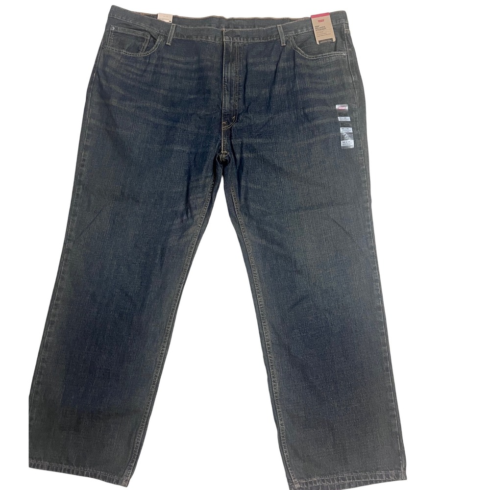 Levis 559 Relaxed Straight Jeans Mens 52x34 Big & Tall Dark Wash Denim Cotton
